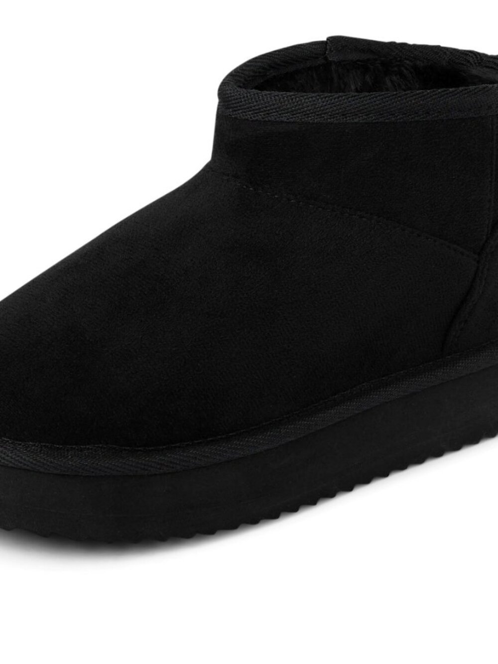 Girls Low Platform Black Teddy Boots - Size 3Y - NWOT!!